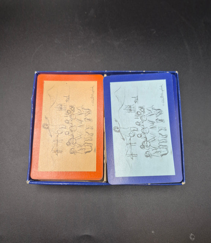 1960s Robert Mayoko Alaskan Artist Signed Dual Deck Of Plying Cards