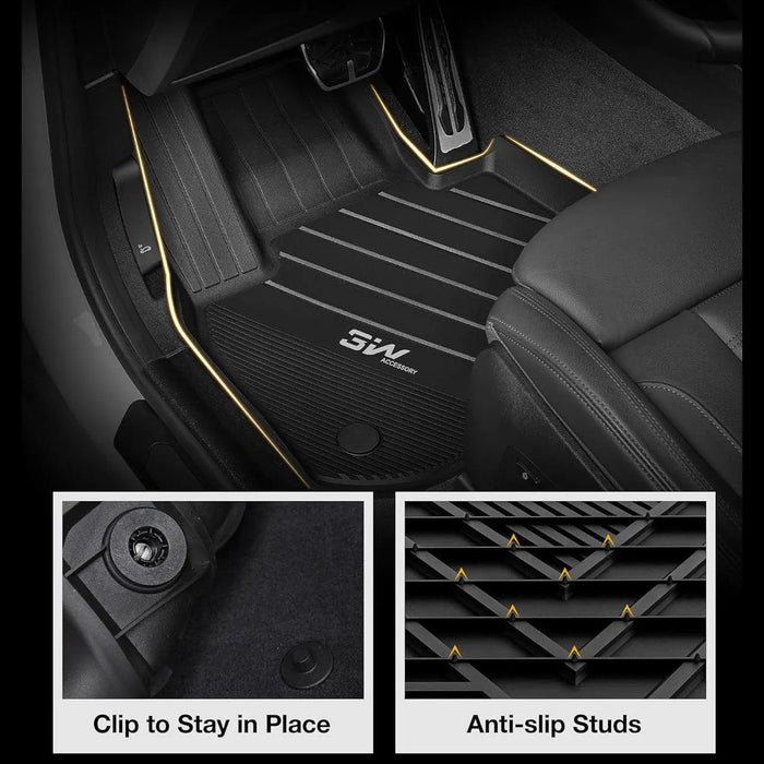 3W BMW 2019-2024 X4 M M40i xDrive30i Floor Mats TPE Material & All-Weather Protection Vehicles & Parts 3Wliners
