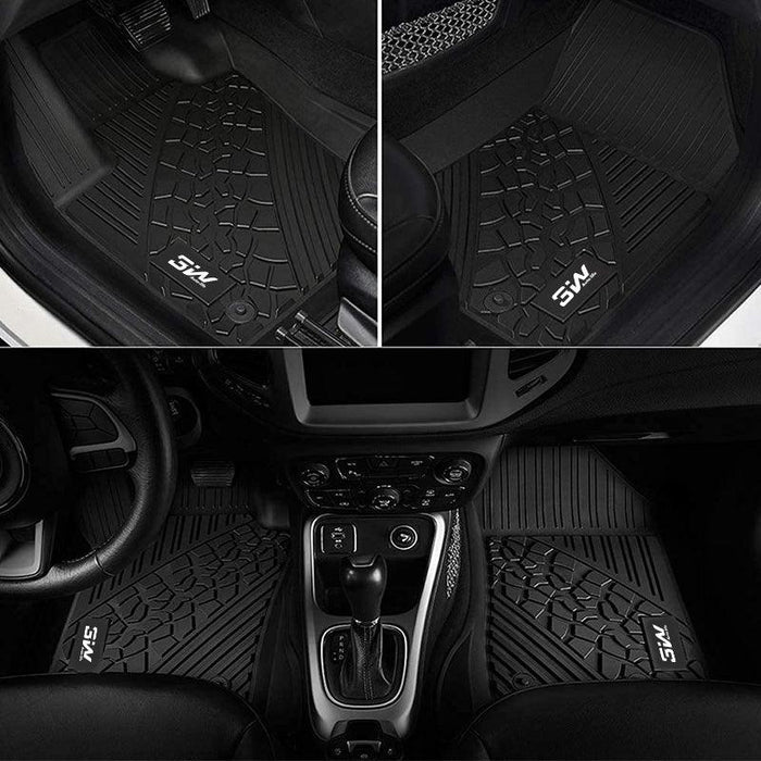 3W Jeep Wrangler 4XE Custom Floor Mats / Trunk Mat 2021-2024 Hybrid 4 Door TPE Material & All-Weather Protection Vehicles & Parts 3Wliners