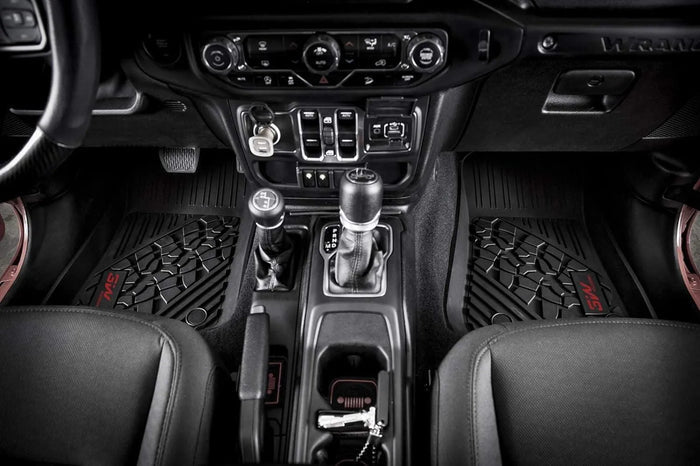 3W Jeep Wrangler 4XE Custom Floor Mats / Trunk Mat 2021-2024 Hybrid 4 Door TPE Material & All-Weather Protection Vehicles & Parts 3Wliners