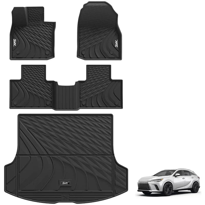 3W Lexus RX 2023-2025 RX/RX350/RX350h/RX500h (Not for RX450h+ PHEV) Custom Floor Mats Trunk Mats Set Thorex™ All-Weather Protection