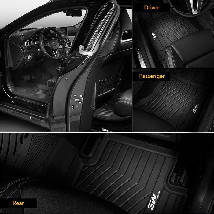 3W Mercedes-Benz GLA 2021-2024 Custom Floor Mats TPE Material & All-Weather Protection Vehicles & Parts 3Wliners