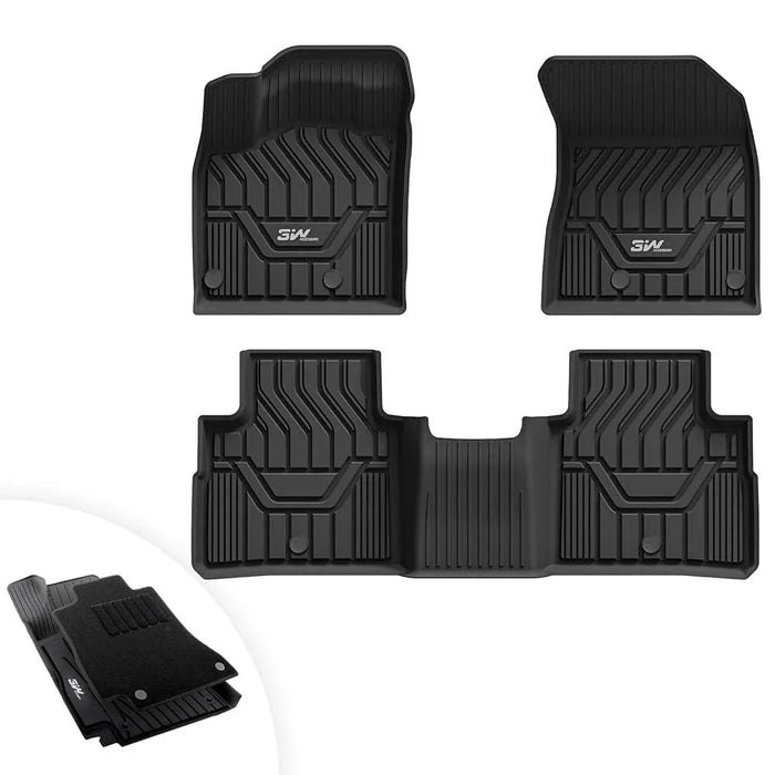 3W Nissan Rogue 2021-2025 (NOT for Sport) Custom Floor Mats TPE Material & All-Weather Protection Vehicles & Parts 3Wliners