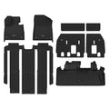 3W Floor Mats & Trunk Mat& Backrest Mats for Toyota Sienna 2021-2026 (Only for 7 Seat), TPE All Weather Custom Fit Floor Liner for Sienna 1st, 2nd and 3rd Row and Cargo Mat, Black, Car Accessories