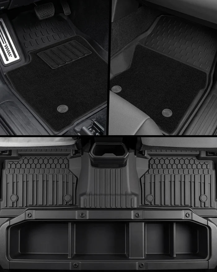 3W Floor Mats&Carpet for Toyota Tacoma 2024-2026 Double Cab Auto Tran(Not Fit Hybrid & XtraCab) with Metal Pedals, TPE All Weather Custom Fit Floor Liner for Tacoma TRD/SR/SR5/limited Car Liners.