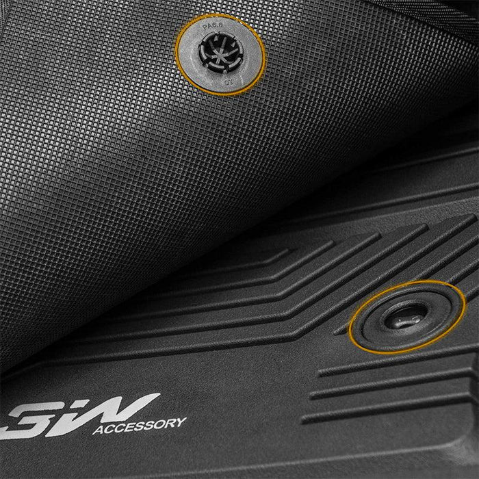 3W Toyota Tundra 2014-2021 (Only for CrewMax Cab) Custom Floor Mats TPE Material & All-Weather Protection Vehicles & Parts 3Wliners