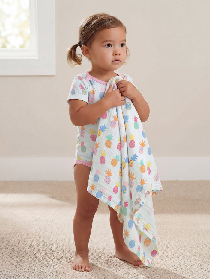 47in Candy Pine Muslin Blanket