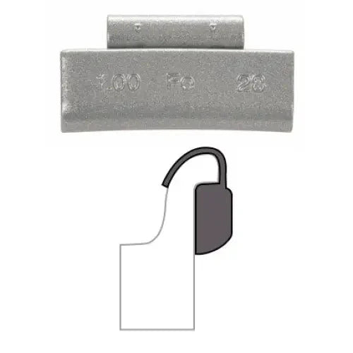AA AW Clip-On Wheel Weight (Steel / 25/Box) -.50 oz / 25/Box