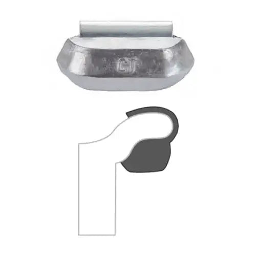 AA CT Uncoated Clip-On Wheel Weight (Lead) - 3 oz / 25/Box -