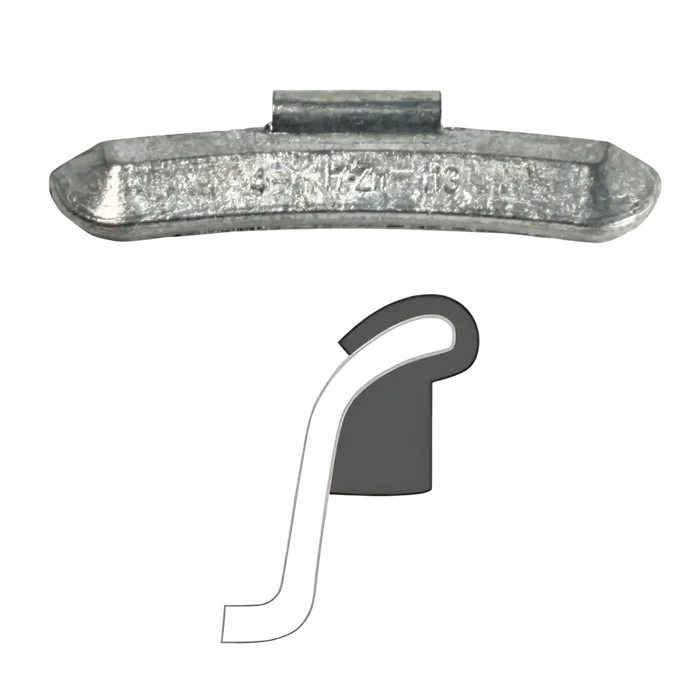 Silver AA i7 uncoated clip-on wheel weight for medium-duty trucks tube-type tires
