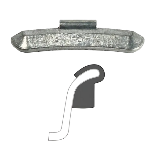 Silver AA i7 uncoated clip-on wheel weight for medium-duty trucks tube-type tires