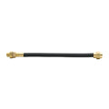 Black large bore hand bendable valve extension hose with brass fittings and 2in NPT
