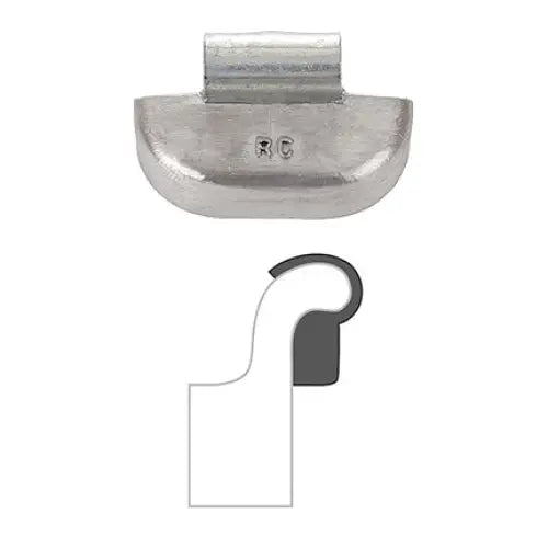 AA RC Uncoated Clip-On Wheel Weight (Lead) - 6 oz / 25/Box -
