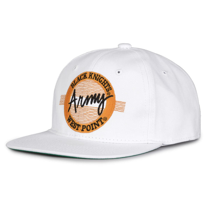 Army Black Knights Retro Circle Snapback - White, alternate view 1
