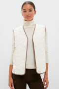 Ash Taupe and Birch Lori Reversible Gilet