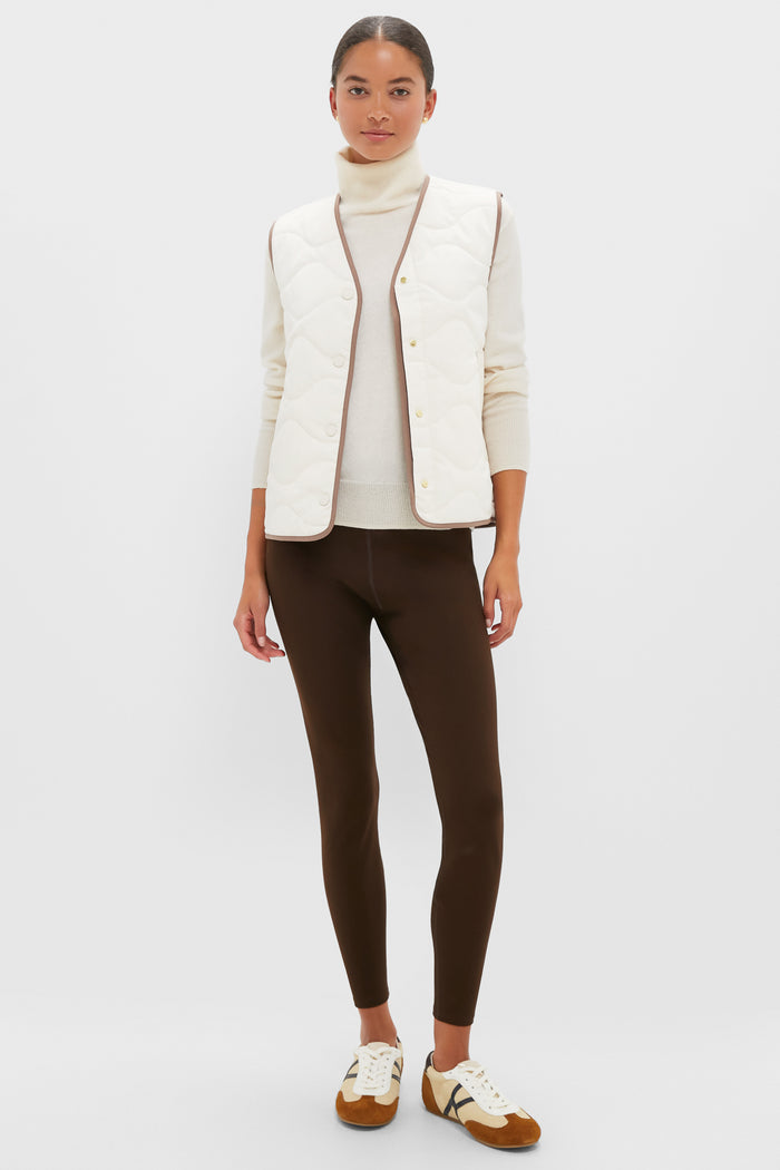 Ash Taupe and Birch Lori Reversible Gilet