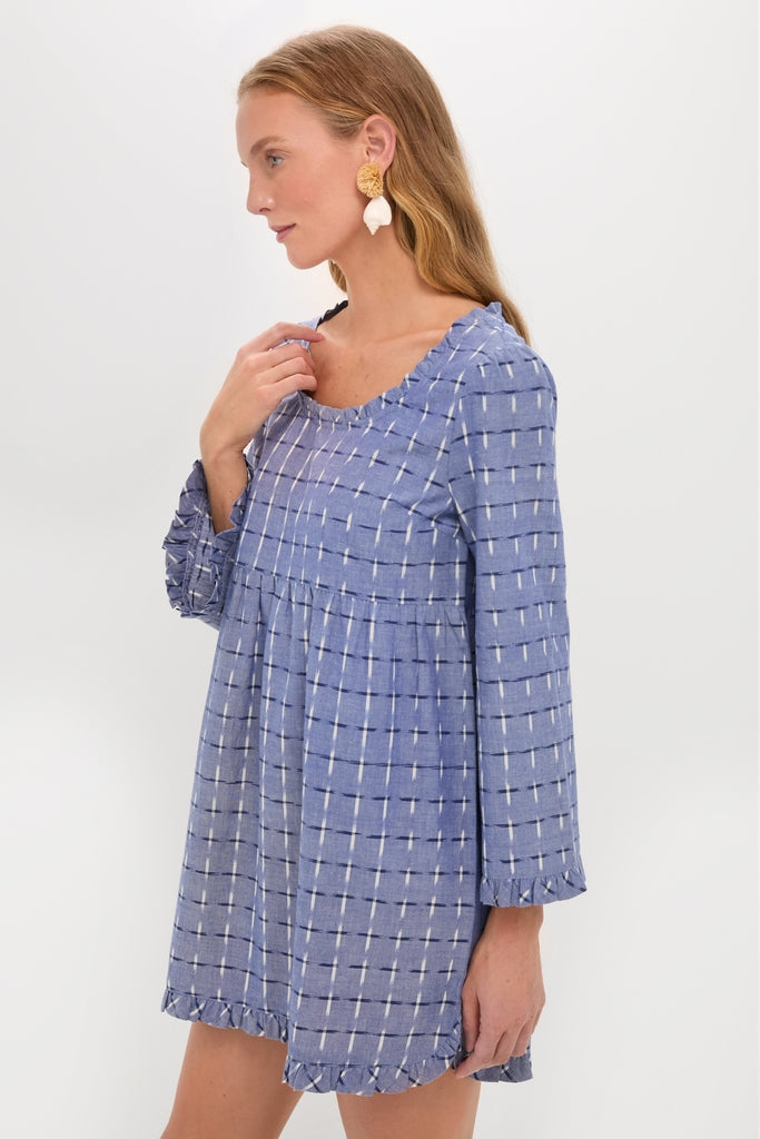 Azure Ikat Clara Dress