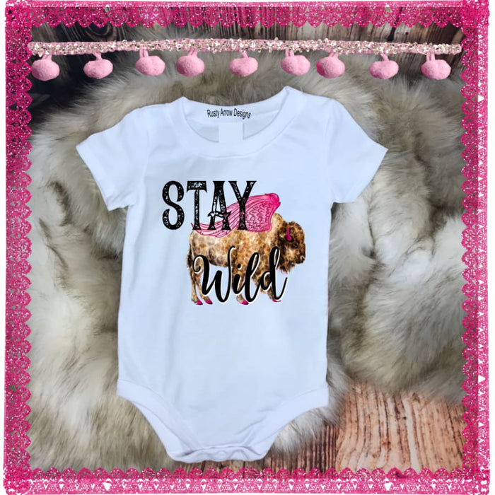 Baby Onesie Boho Buffalo Stay Wild