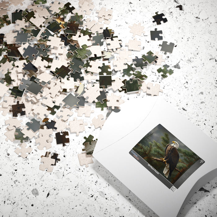 Bald Eagle Perched on a Branch Puzzle - 1014 Pieces