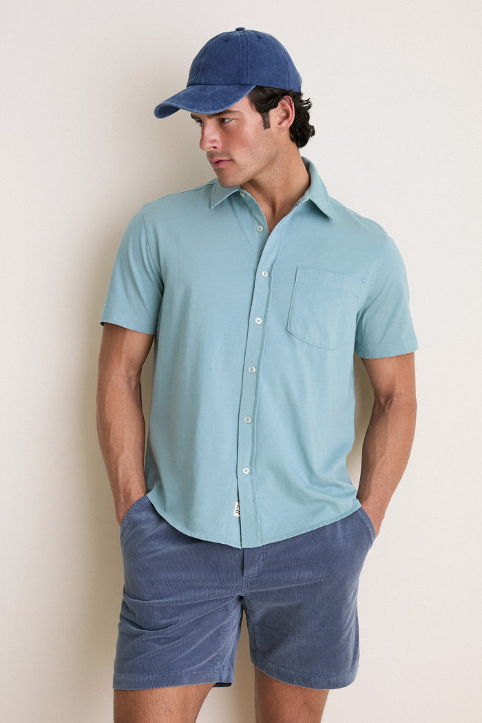 Bay Blue Short Sleeve Saltaire Shirt