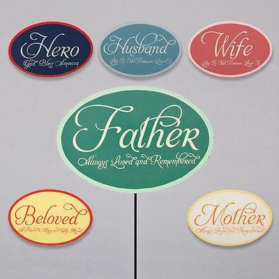 Beloved Cemetery Memorial Heart Oval Sign-Wife NEW FREE SHIPPING 48 STATES