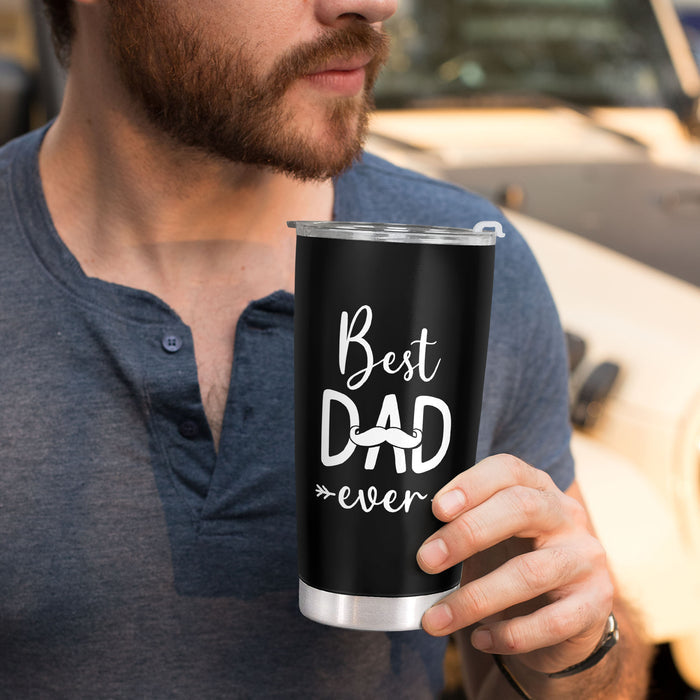 Best Dad Ever - Dear Dad Of All The Balls In The World - Black Custom Tumbler - Gift For Dad, Father