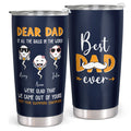 Best Dad Ever - Dear Dad Of All The Balls In The World - Navy Custom Tumbler - Gift For Dad, Father