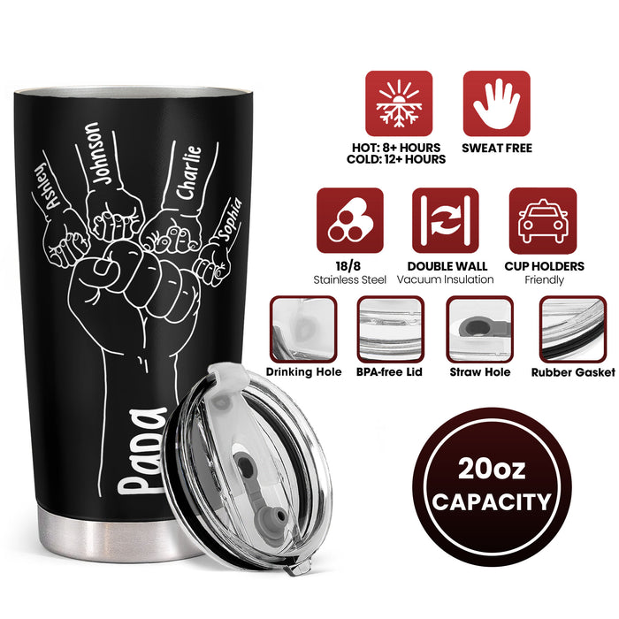 Best Papa Ever - Personalized Custom Tumbler - Christmas Birthday Gift For Dad, Father