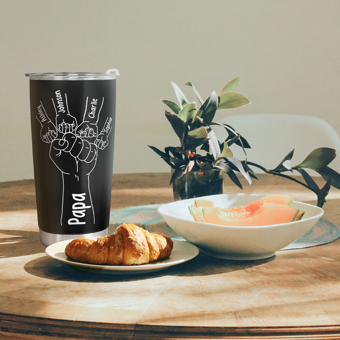 Best Papa Ever - Personalized Custom Tumbler - Christmas Birthday Gift For Dad, Father