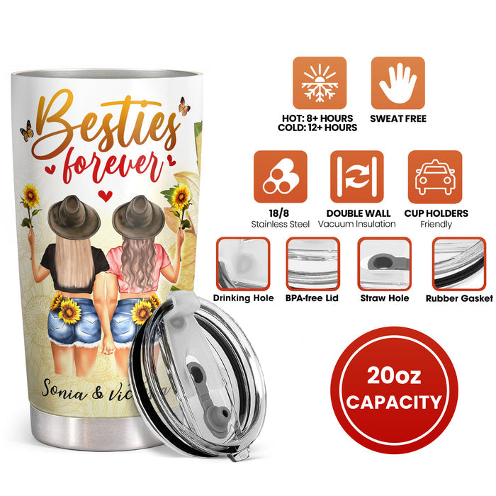Besties Forever - You Are The Sister I Got To Choose - Personalized Custom Tumbler - Birthday Gift For Sister, Best Friend