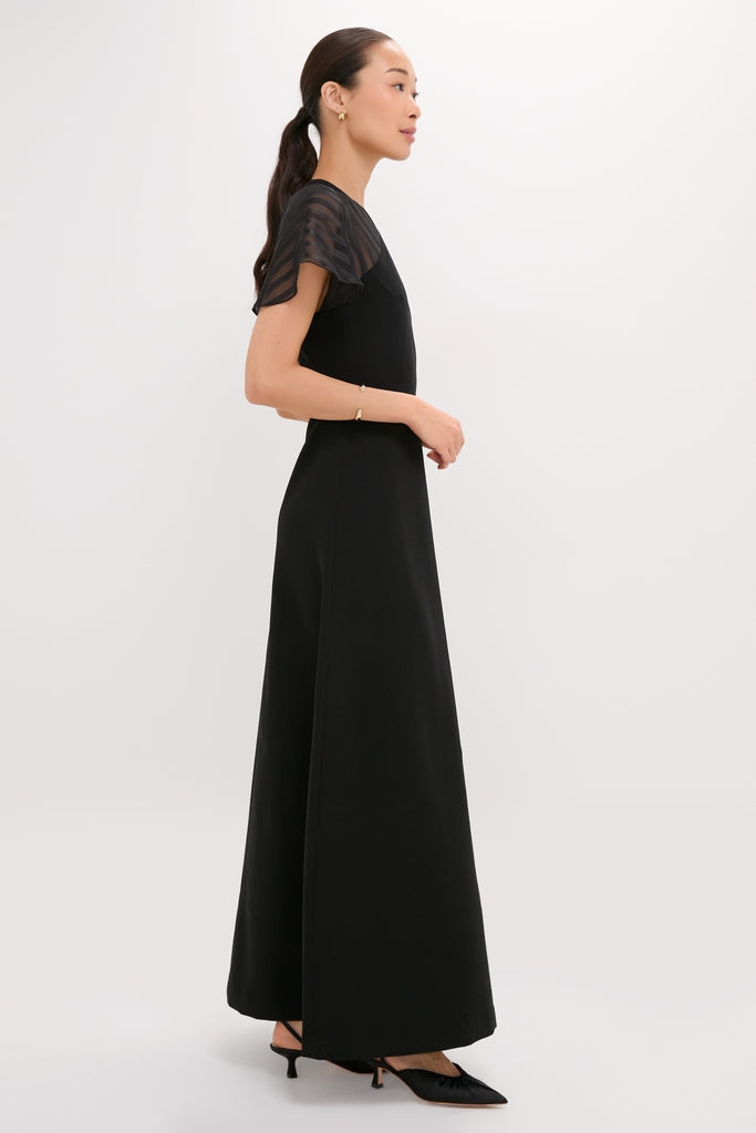 Black Crepe Annelise Dress