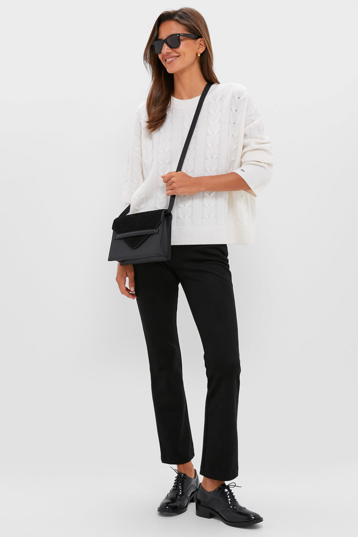 Black Leather Stevie Crossbody