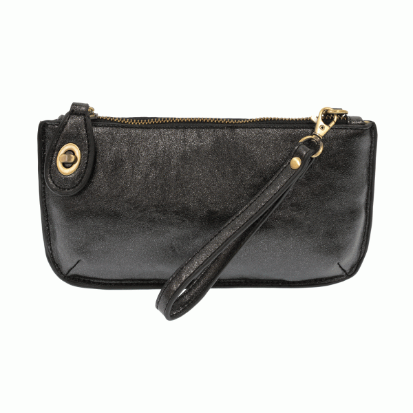 Black Lustre Lux Crossbody Wristlet Clutch