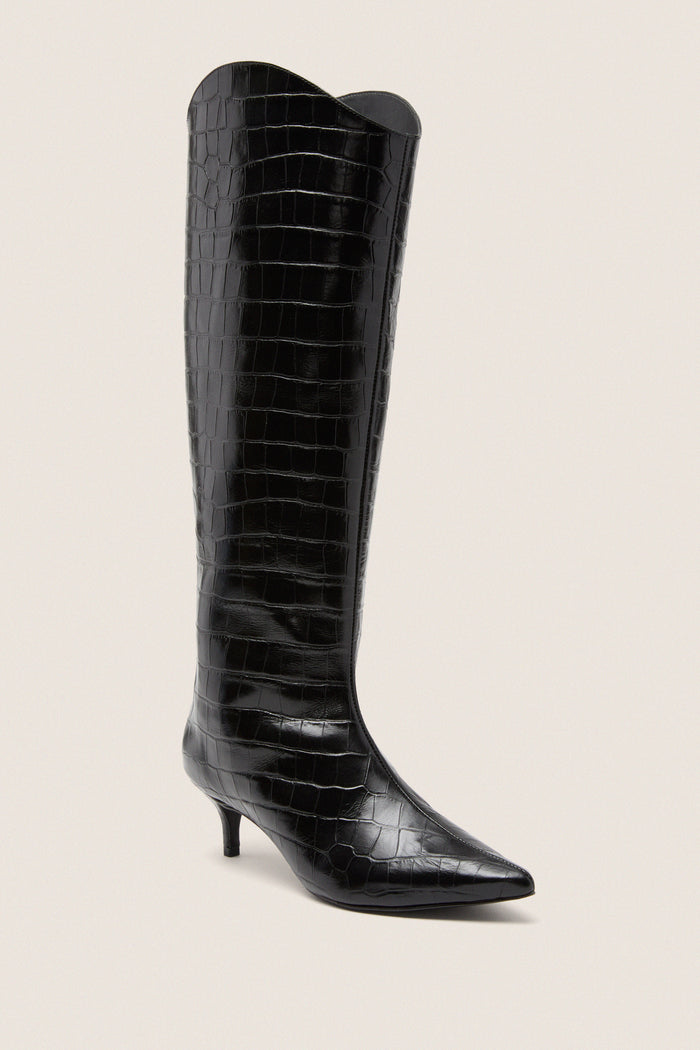 Black Maryana Up Mid Boots
