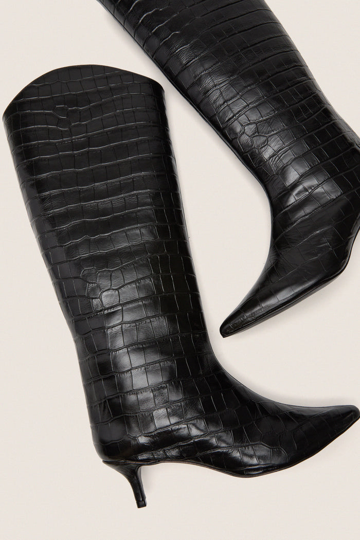 Black Maryana Up Mid Boots