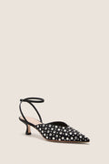 Black Satin with Crystal Rio Heels