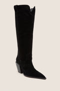 Black Suede Maine Up Boots