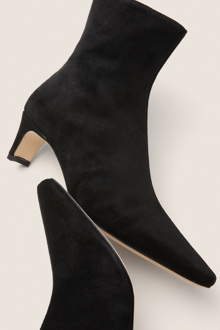 Black Suede Wally Ankle Boot