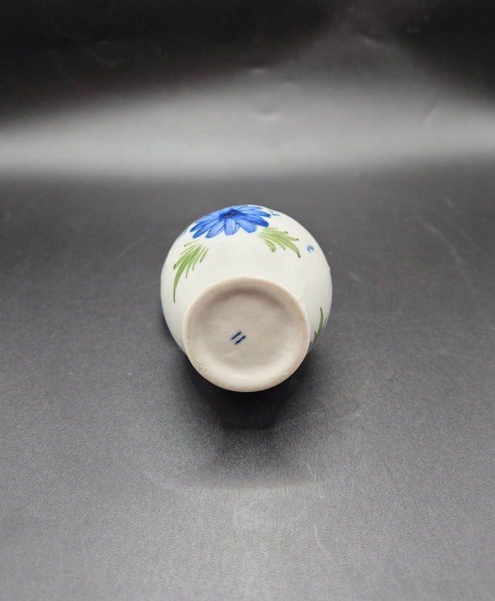 Blue & White 3 1/4" Floral Miniature Pitcher