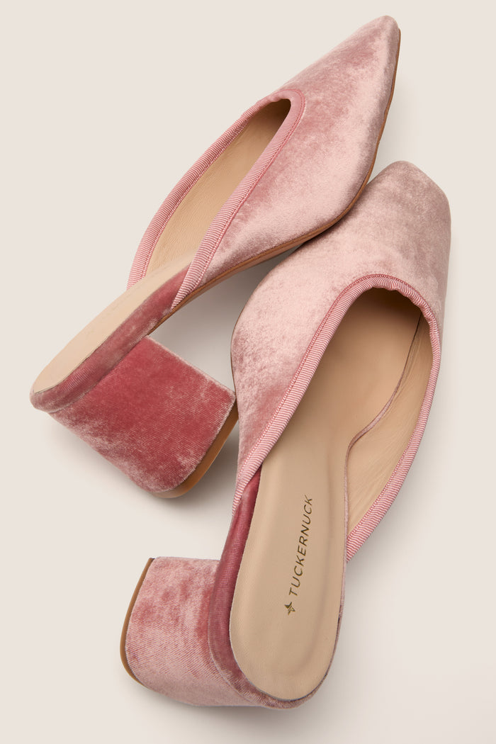Blush Velvet Tilda Mules