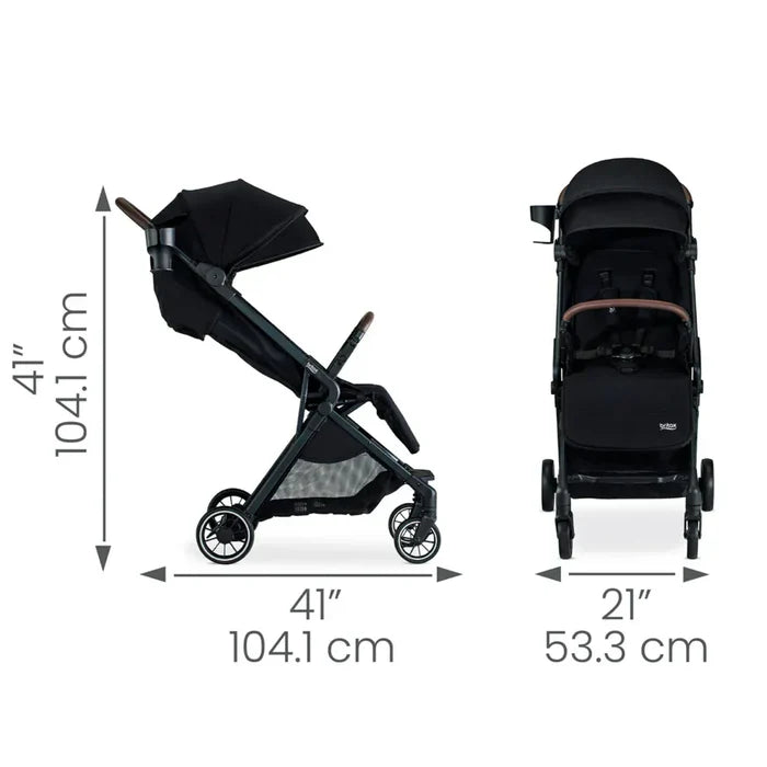 Britax Strollers - Lightweight/Travel Raven Black Britax Juniper Compact Stroller