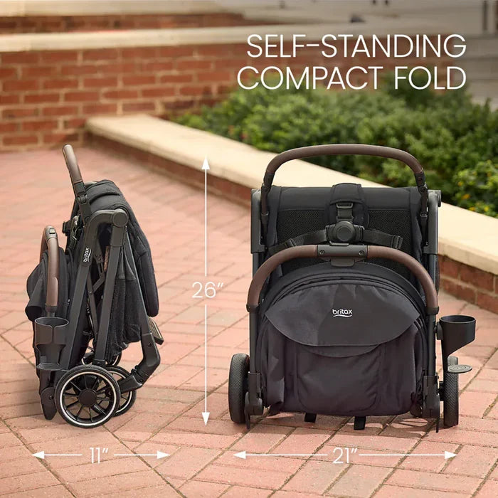 Britax Strollers - Lightweight/Travel Raven Black Britax Juniper Compact Stroller