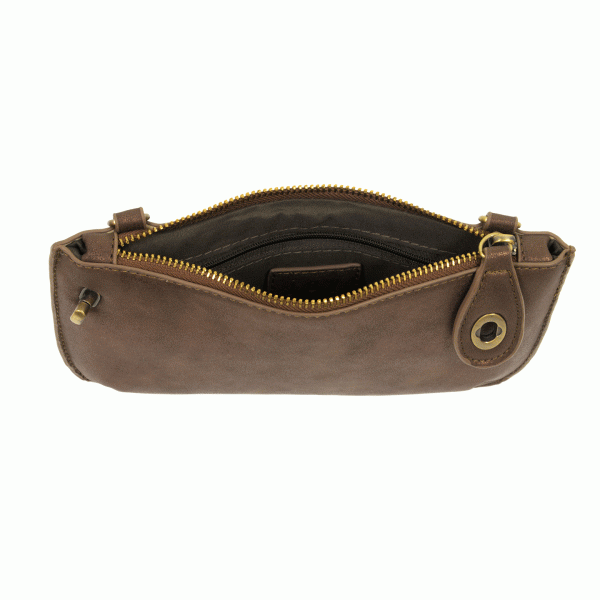 Bronze Lustre Lux Crossbody Wristlet Clutch