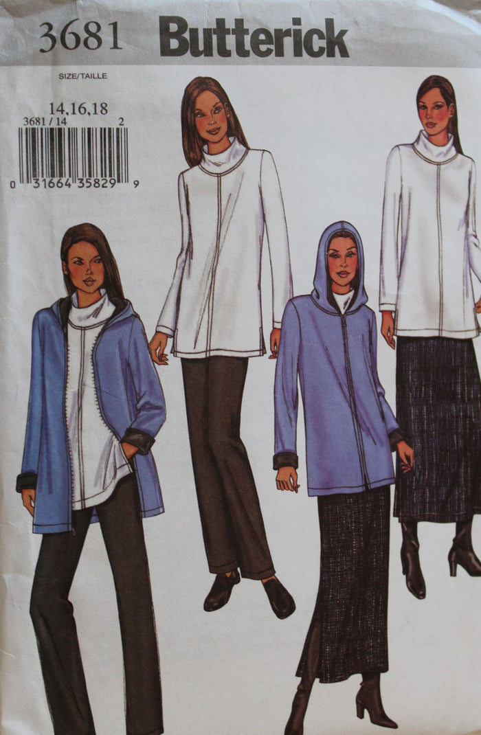 Butterick 3681, Misses Jackets, Skirts, Pants, Uncut Sewing Pattern