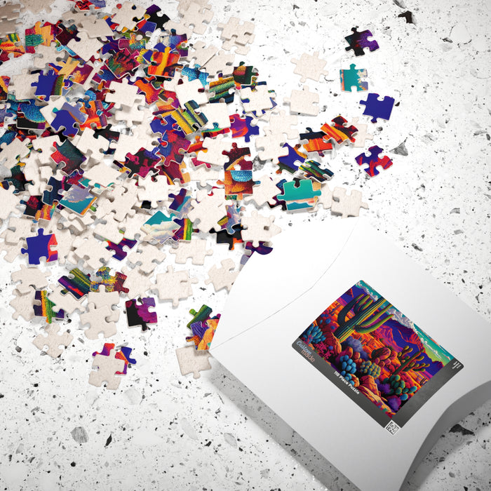 Cacti Colorful Landscape Puzzle - 1014 Pieces