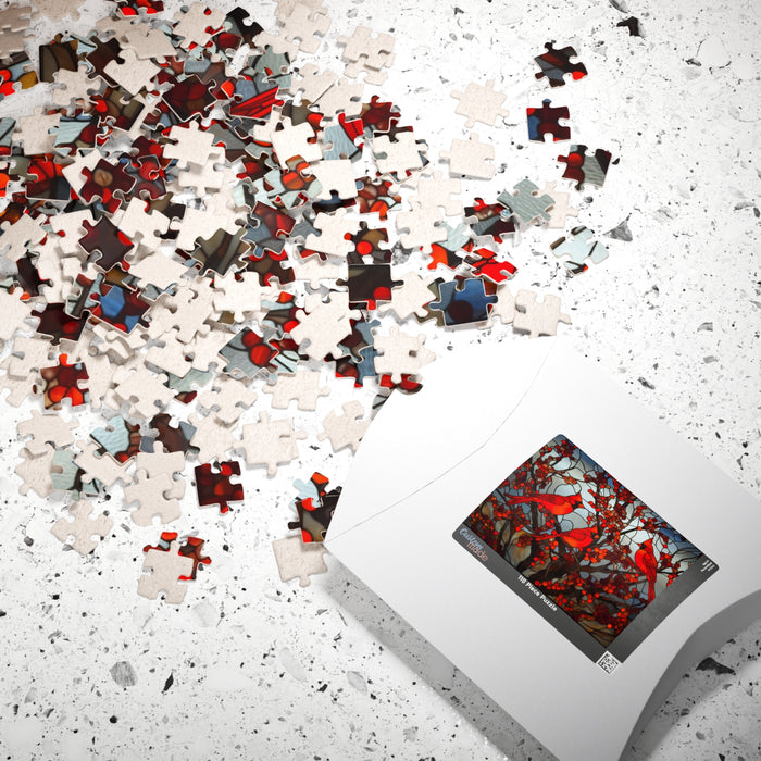 Cardinals In The Snow Puzzle - 1014 Pieces
