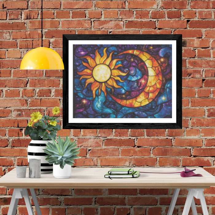 Celestial Harmony Intertwined Sun & Moon