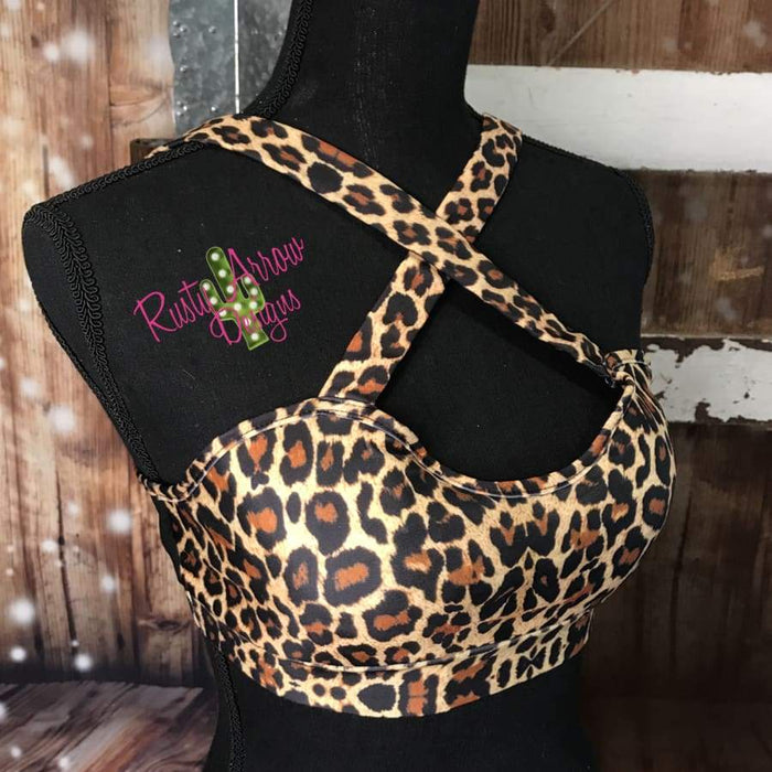 Cheetah Criss Cross Bralette