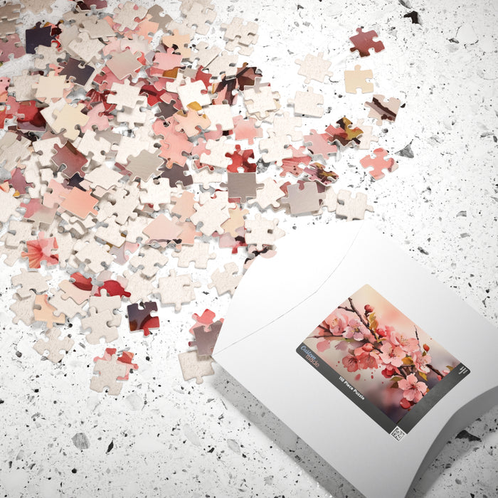 Cherry Blossom Watercolor Puzzle - 1014 Pieces