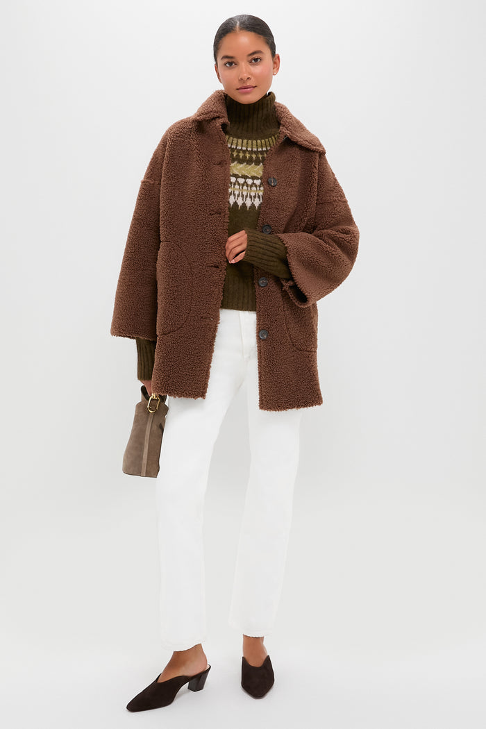 Chocolate Plush Car Coat
